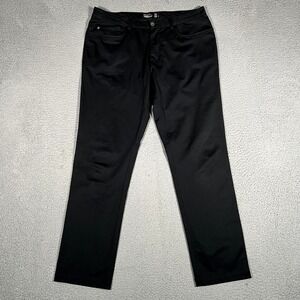 Straight Down Pants Mens 36x32 Black Slim‎ Fit Golf Performance Casual Preppy